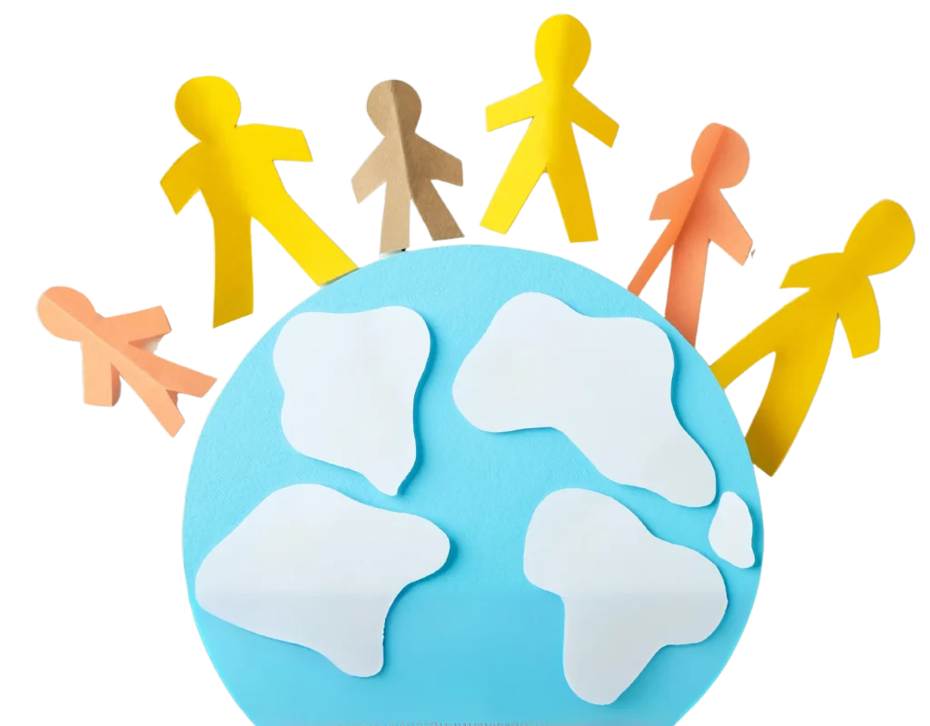 Mundo unido representa nosotros